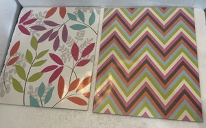 Lot 2 Studio C 2 Pocket Folders 3 Ring School Organizer portfolio floral Chevron - Picture 1 of 10