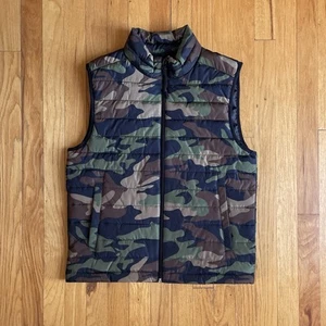 Aeropostale neu gemischte Daunen Polyester gesteppt Camouflage gefütterte Weste Taschen Herren Größe S - Bild 1 von 7