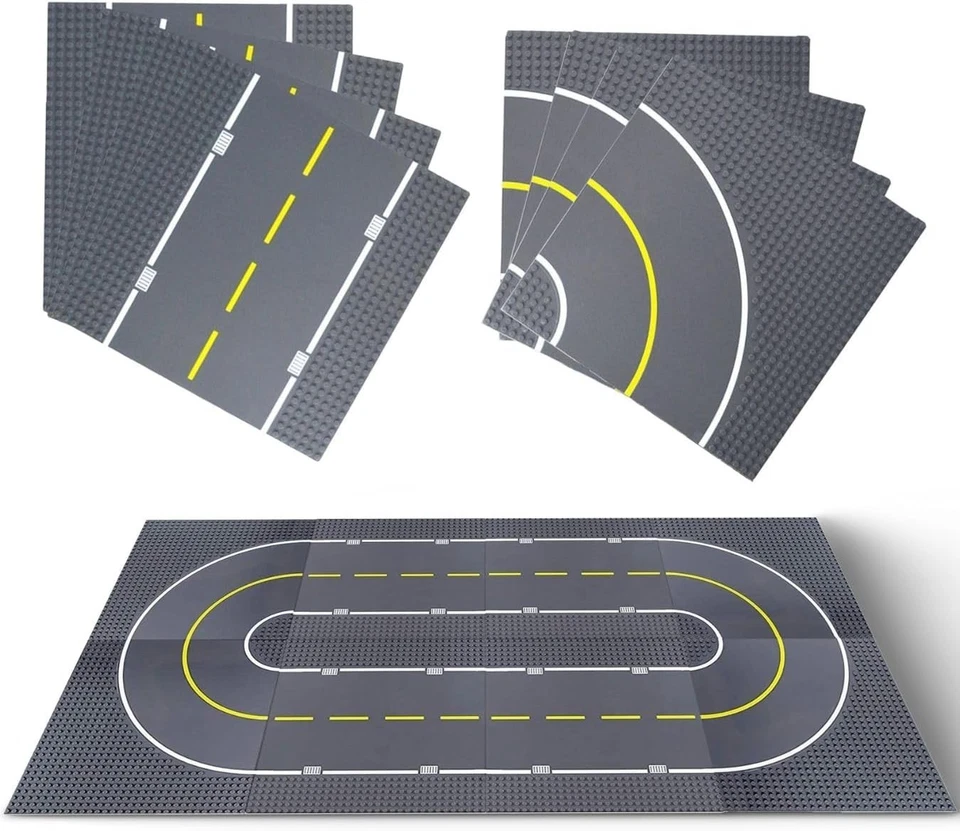 8x Placas Base ROAD STREET Bloques de Construcción 10" 32x32 Puntos Compatible con Marca Principal Foto 1 de 2