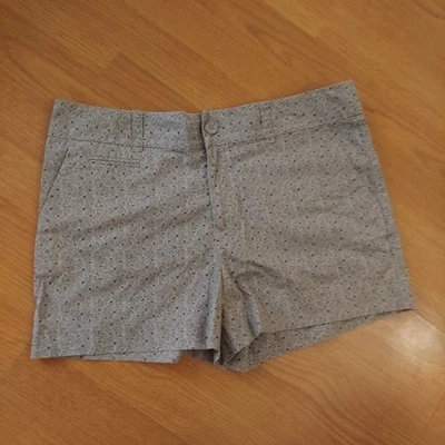 Calvin Klein Shorts Grey Geometric Print Stretch Cotton Sz 10 - Image 1 of 4