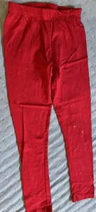 Carter's Red Gold Glitter Leggings Girls 10 - Picture 1 of 4