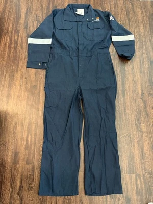 Bulwark Navy Blue Nomex IIIA FR Coverall 44 Regular  # CNB2NV HRC-1 No Flag - Image 1 of 4