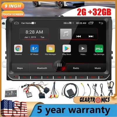 For VW Volkswagen Jetta Passat 9" Carplay Android 12 Car Stereo Radio Navi w/Cam - Image 1 of 4