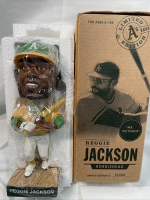 2004 Reggie Jackson Oakland A’s Bobblehead Limited Edition of 15000 New In Box! - Imagem 1 de 4