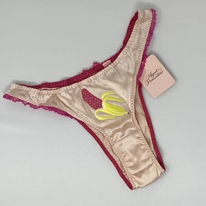 Calzoncillo de seda rosa Agent Provocateur Bananarama AP3 mediano nuevo con etiquetas $115 - Imagen 1 de 11