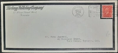 (CAN-218) CANADA 1936 Envelope With SG321b Red Stamp from TORONTO to TORONTO - Image 1 of 2