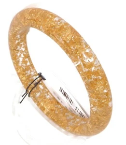 Sobral Metalique PB14 Glittering Gold Inclusion Artist Made Bangle Bracelet - Picture 1 of 6