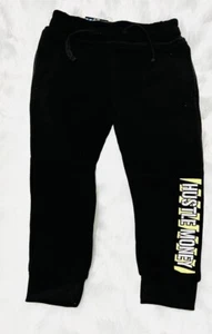 Sacred Crown Boys Size 3T Black Hustle Money Graphic Fleece Joggers New - Picture 1 of 3