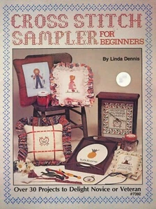 Cross Stitch Sampler For Beginners 1980 Dennis Plaid 7392 Welcome Sunbonnet Girl - Picture 1 of 6