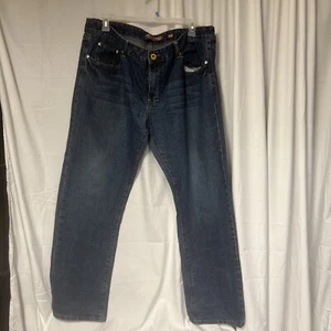 Pantalones de mezclilla Christian Audigier para hombre talla 42 azules bordados pantera negra - Imagen 1 de 9