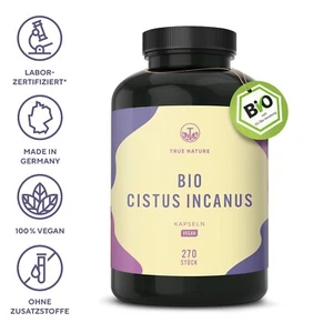 Bio Cistus Incanus - 270 Kapseln (3 Monate) - Zistrose - Vegan - TRUE NATURE® - Bild 1 von 7