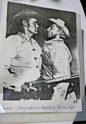 Autograph of Lee Van Cleef with Chuck Connors of The Rifleman Cover