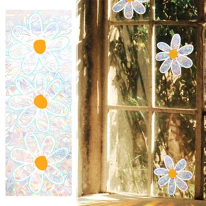 Daisy Window Sticker Daisy Sun Catcher Self-Adhesive Rainbow Window Decal. - Picture 1 of 10