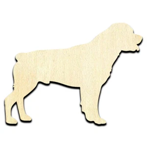 Rottweiler Rottie Dog Puppy - Laser Cut Out Unfinished Wood Shape Craft Supply - Picture 1 of 1