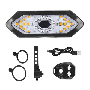 Bicycle Remote Steering Tail Light USB Rechargable Wireless Remote Control Lamp - Picture 1 of 16