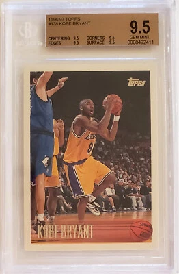 1996-97 Topps - #138 Kobe Bryant (RC) - Calificación BGS 9.5, ¡Todos los 9.5 Suscriptores! Foto 1 de 2