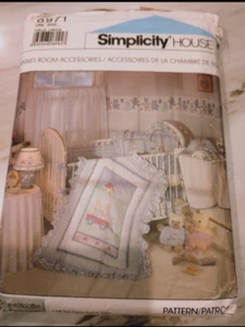 Simplicity House 8971 Baby Room Accessories Vintage Uncut Bed Quilt Dust Ruffle - Picture 1 of 4