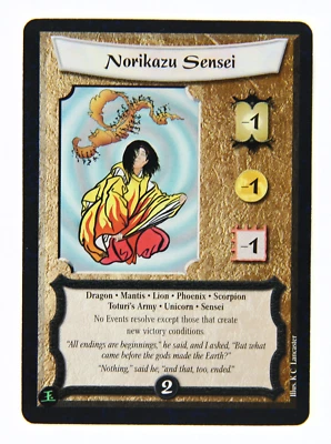 Norikazu Sensei Sensei Rare Legend of the Five Rings L5R Ambition's Debt NM - Image 1 of 2