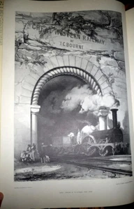 Bourne’s Great Western Railway. 1969 Facs. Wonderful 1846 Engravings. Folio/DJ - Picture 1 of 12