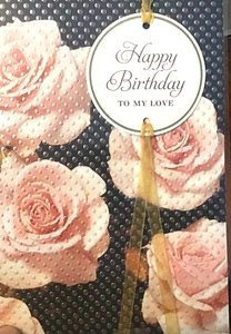 "Biglietto di compleanno MOGLIE AL MIO AMORE ""Tu rendi la nostra vita così buona!" Buon compleanno 90E - Foto 1 di 3