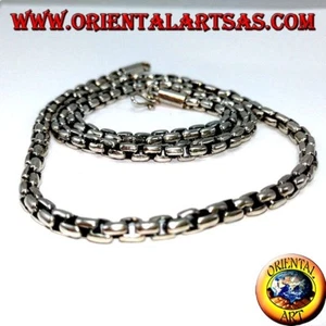 Collier en Argent 925‰ Chaîne Avec Anneaux Carrés - Bild 1 von 2