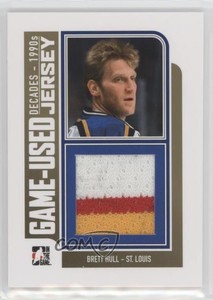 2013-14 ITG Decades 1990s Game Used Gold Jersey /10 Brett Hull #M-03 HOF
