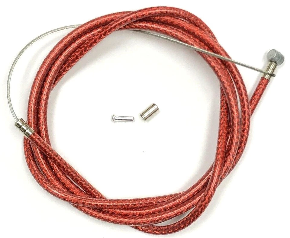 BICYCLE BIKE Brake 68" Cable + 60" Housing Braid RED + 2 Caps - Image 1 of 1