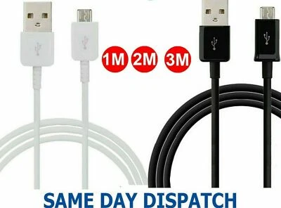 1 2 3m Amazon Kindle Fire Tablet Micro USB Data Sync Charger Cable Charging Lead - Image 1 of 4