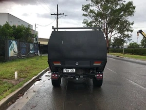 Aluminium Black Roof Ladder Rack 1500mm for Ute Canopy Tray 4WD Van 40x40 RHS - Picture 1 of 3