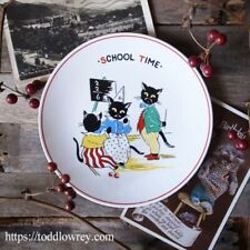 Burleigh Vintage Plate Cat Antique Plate by Burleigh Ware SCHOOL TIME