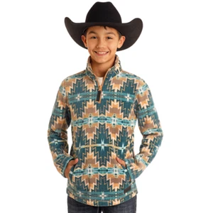 Rock & Roll Boy's Southwest Fleece Pullover BB91T05584 - Picture 1 of 10