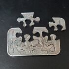 8 Piece Puzzle Hand Cut By Luke's Coin Art From 1oz .999 Pure Silver Bar.