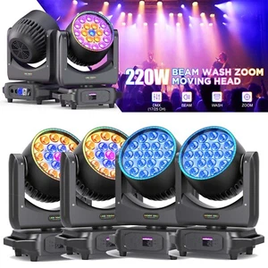 LED Light 19x12W RGBW Zoom Wash Lighting Beam DMX Stage Lighting Wedding Church - Picture 1 of 21