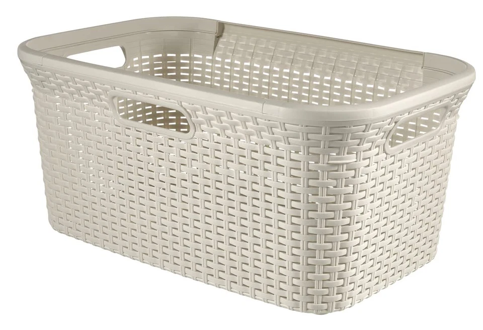 Panier à linge 45L Style -Bac à Linge propre et sale - Aspect Rotin Texturé -... - Bild 1 von 4