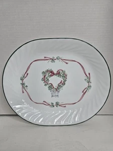 Corelle Callaway Holiday Serving Platter Ivy Ribbons 12 1/4 X 10 Mint Condition - Picture 1 of 8