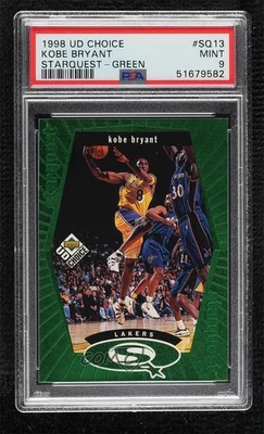 1998-99 Upper Deck UD Choice Starquest Green Kobe Bryant #SQ13 PSA 9 MINT HOF - Image 1 of 3