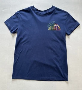 Hanna Andersson Flamingo Chest Tee Navy Blue, size 150, EUC, 80545 - Picture 1 of 3