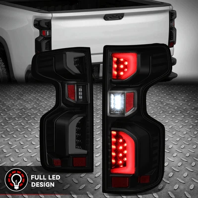 [Barra LED 3D]Para Silverado 1500 WT LTD 19-24 Lente ahumada Luz trasera Lámpara de freno Foto 1 de 4