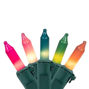 Northlight 35-Count Pastel Multi-Color Mini Easter Light set, Green Wire - Picture 1 of 10