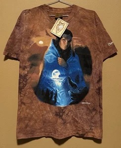 NWT Vintage 1996 The Mountain Chief Indian Native T-Shirt Brown - Mens Size XL - Picture 1 of 4