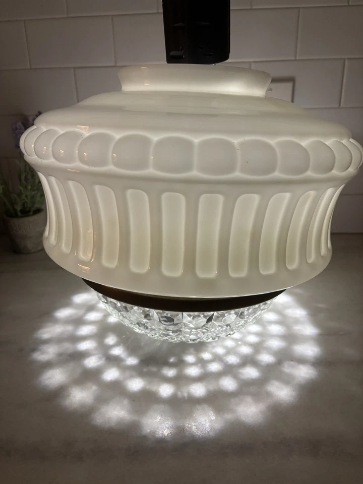 Lâmpada de teto/globo DECO~VIDRO DE LEITE vintage para pendurar/montagem embutida - Imagem 1 de 4