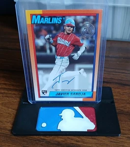2025 Topps Javier Sanoja RC Auto 1990 Topps Baseball (Series 2) Marlins #90B2-JS - Picture 1 of 2