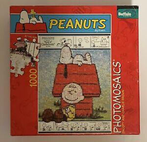 Peanuts: Snoopy & Charlie Brown Photomosaic 1000 Piece Puzzle Complete