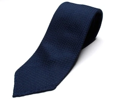 DRAKE'S London tie (FHG80R-06654-22) Grenadine Handrolled solid tie BLUE - Image 1 of 4