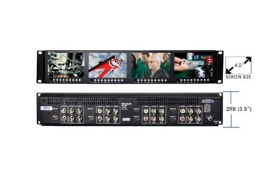 Marshall ML-454-V2 Quad 4.5" Rack-Mountable Monitor Unit 3G-SDI HDMI Composite - Image 1 of 3