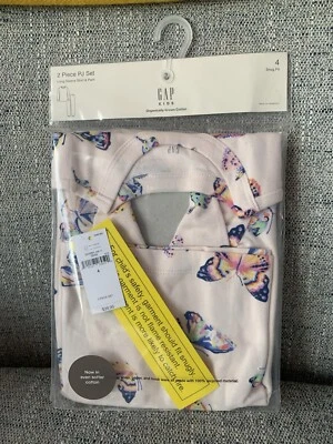 Gap Kids Pajamas Organic Cotton Girls Sz. 4 NIP Long Sleeve - Image 1 of 4