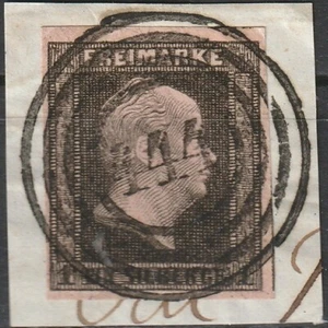 1 Sgr. MiNr. 2 Briefstück mit Nummernstempel 444 FRIEDLAND (OPD Breslau ) - Bild 1 von 1