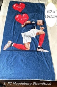 1. FC Magdeburg, FCM Strandtuch, Badetuch, Decke, Mikrofaser, Handtuch 90x180cm - Bild 1 von 11