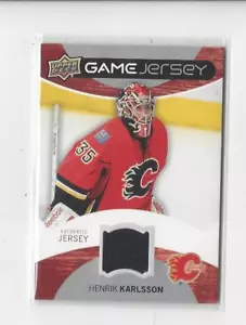 2012-13 Upper Deck Game Jerseys Henrik Karlsson JERSEY Flames - Picture 1 of 1