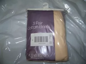 NWT CATHERINES INTIMATES WOMEN COTTON BRIEF PANTIES 3 PACK BEIGE SZ 16 HTF NEW! - Picture 1 of 8